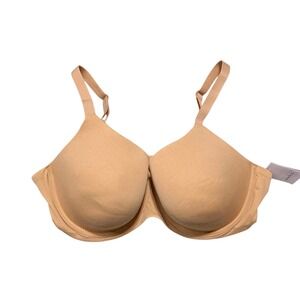NEW Auden Smooth Lightly Lined Comfort Wire Full Coverage Bra - 42DD‎ Pearl Tan
